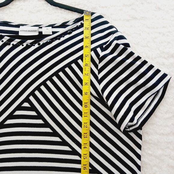 T-Shirt Size XL Navy White Nautical Sailor Core Coastal Grandma Casual Chic Y2K - Picture 8 of 16